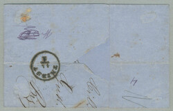 1860, (2) 2 Kr., gelb und (2) 3 Kr., grün, entwertet CILLI / 14/1, ...