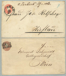 1861, 1863, 10 Kr., braun, Aufdruck auf Briefumschlag, entwertet GRAZ ...
