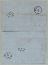 1864, 2 Kr., gelb, entwertet GRAZ / 19/7, rückseitiger Transfer ...