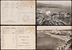 Italia Regno. Due cartoline in arrivo, inviate dall'artista Osvaldo ...