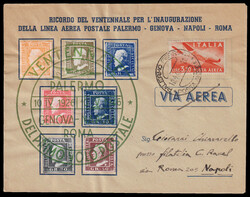 Repubblica. Busta commemorativa con copie dei francobolli di Sicilia ...