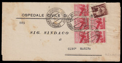 Repubblica. Involto ospedaliero spedito da Catanzaro il 28/4/1947 per ...