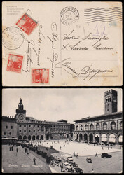 Repubblica. 1951-1968, tre tassate, due pieghi ed una cartolina, con ...