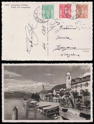 Campione d'Italia. 1944-1945 Tre documenti, due cartoline ed una ...