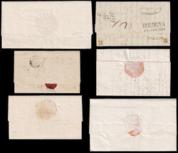 Lombardo Veneto, sanità. 1815-1849 sei lettere spedite da Chioggia, ...