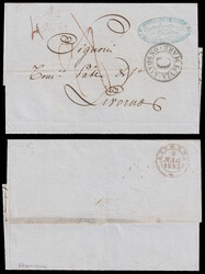 Sardegna. Lettera completa da Genova per Livorno del 7/5/1853 (datata ...