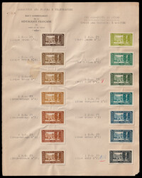 Lebanon Stamps. 1925, COLORS PROOF stamps of Grand Liban on three ...