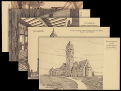 Palestine. 1910, Five unused postcards with views of the Foundation ...