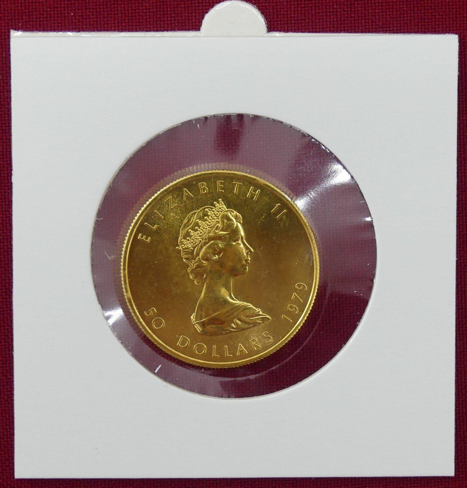 10 Dollar 1979 Maple Leaf (Gold 31,10 g fein) Erhaltung: vz-st  ...