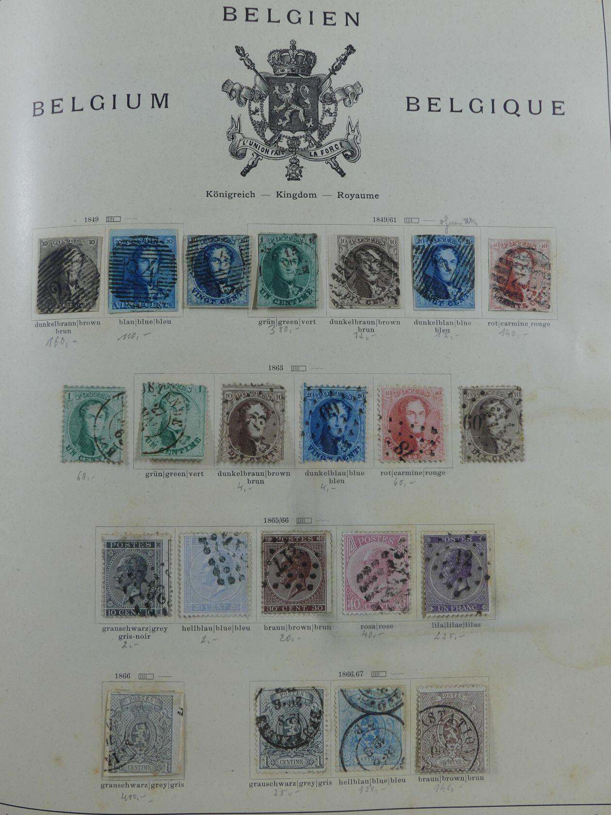 Gut bestückte Sammlung bis ca. 1930 mit u.a. Besetzung WK I im Album ...