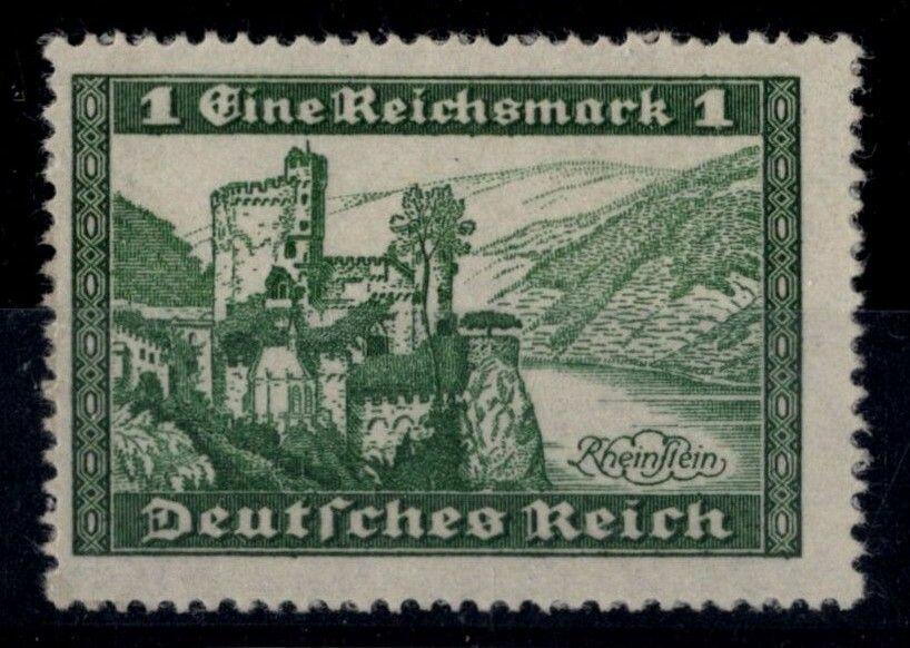 1930, Burg Rheinstein 1 M graugrün mit ...