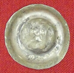 Königreich Böhmen: Brakteat, Wenzel II., 1278-1305, Königskopf und ...