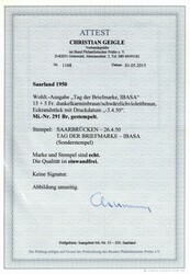1950, IBASA mit Druckdatum, Fotoattest Geigle BPP ~einwandfrei~ (Mi ...