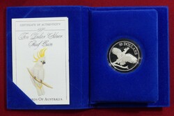 10 Dollar 1990, Birds of Australia in Originalverpackung (Silber ca. ...