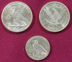 Kleiner Posten von 3 Münzen zu 5 Dollar 1910, 10 Dollar 1882 und ...