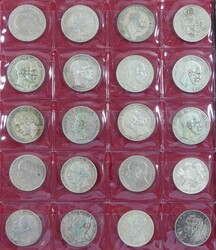 Partie von 20 Talern von 1843 bis 1866, aus AKS 105 bis 144b (Silber ...