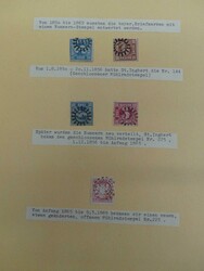 Hübsch aufgezogene Sammlung mit Stempeln und Belegen auf Blättern  ...