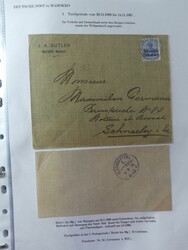 Mappe mit mehr als 70 sauber aufgezogenen Belegen (Briefe, Postkarten ...