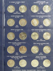 Sammlung von 117 Nationalpark-Quarter-Dollarn aus 2010–2021  ...