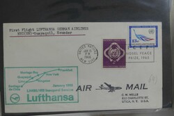 Saubere Sammlung von 220 Briefen der Lufthansa-Erstflugbelege mit ...
