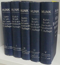 Munk, Dr. H.: KOHL - Briefmarken-Handbuch, 11. Auflage, Berlin 1926, ...