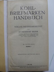 Munk, Dr. H.: KOHL - Briefmarken-Handbuch, 11. Auflage, Berlin 1926, ...