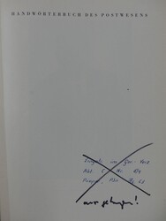 Handwörterbuch des Postwesens. Hrsg. BM für das Post- und ...