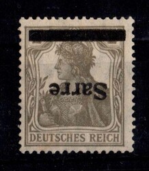 1920, Freimarke 2 Pf mit kopfstehendem Aufdruck in Type I, Fotobefund ...