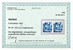 1947, Freimarken 75 Pf im waagerechten Paar als ungezähnter ...