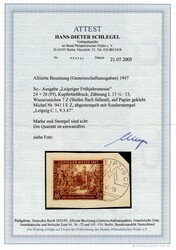 1947, Leipziger Frühjahrsmesse 24 Pf, Fotoattest Schlegel BPP ...