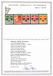 1940, Freimarken mit Aufdruck, Fotoattest 2010 Nielsen (Mi 900,-)  ...