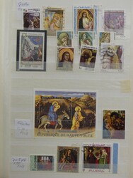 Umfangreiche Motivsammlung Gemälde in vier großen Steckalben mit ...