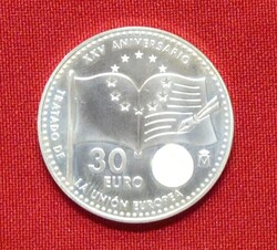 2017, 30 Euro Gedenkmünze, 25. Jahrestag - Vertrag über die ...