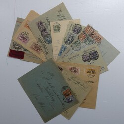 Partie von 10 Belegen aus Oberschlesien. Darunter Bedarfspost, ...