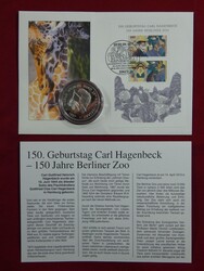 5 Dollar, 1987 World Wildlife Fund Amazonaspapagei als Numisbrief ...