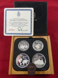 Silbermünzen-Set mit 2x 5 Dollar und 2x 10 Dollar, Olympia 1976 ...