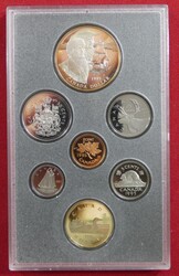 1995, KMS von 1 Cent bis 1 Dollar, dazu 1 Dollar ~Hudson Bay Company~ ...