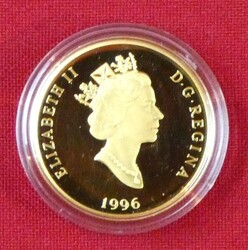 200 Dollar, 1996 Eisenbahn in Schatulle mit Zertifikat (Gold 15,7 g ...