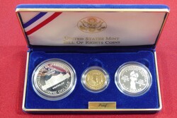 1993 James Madison, 5 Dollar (Gold 7,52 g fein), 1 Dollar 1993 ...