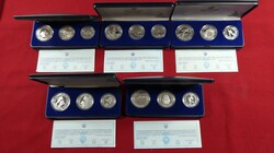 Olympische Spiele Sarajevo 1984, kompletter Satz von 15 Silbermünzen ...