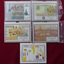 Kleine Sammlung KMS aus 1990 bis 1994, dazu 250 Franc und 10 Gulden ...