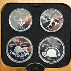 Komplette Serie der 5 und 10 Dollar-Stücke Olympiade Montreal 1976 ...