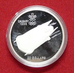 20 Dollar 1987 Olympische 1988 in Calgary - Zweierbob in ...