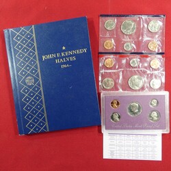 Kleine Sammlung von 20 Silbermünzen zu ½ Dollar aus 1964 bis 1969 ...