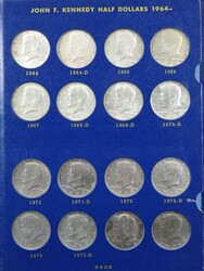 Kleine Sammlung von 20 Silbermünzen zu ½ Dollar aus 1964 bis 1969 ...