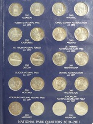 Sammlung von 117 Nationalpark-Quarter Dollar aus 2010-2021  ...