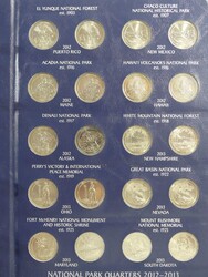 Sammlung von 117 Nationalpark-Quarter Dollar aus 2010-2021  ...