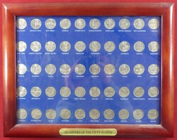Kleine Sammlung von 50 Quarter-Münzen Bundesstaaten in einem ...