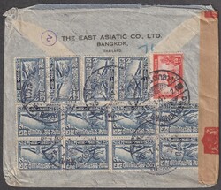 Thailand (Siam) 24.11.1939 Bangkok zensurierter Luftpostbief nach ...