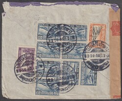 Thailand (Siam) 12.10.1940 Bangkok - zensurierter Luftpostbief nach ...